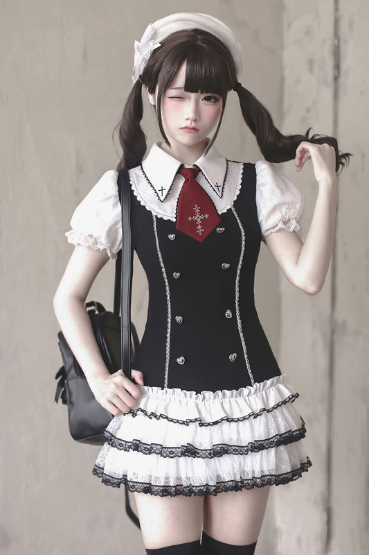 【3月15日予約締切】アカデミーナイトローウエストドレス+インナーパンツ+ネクタイ