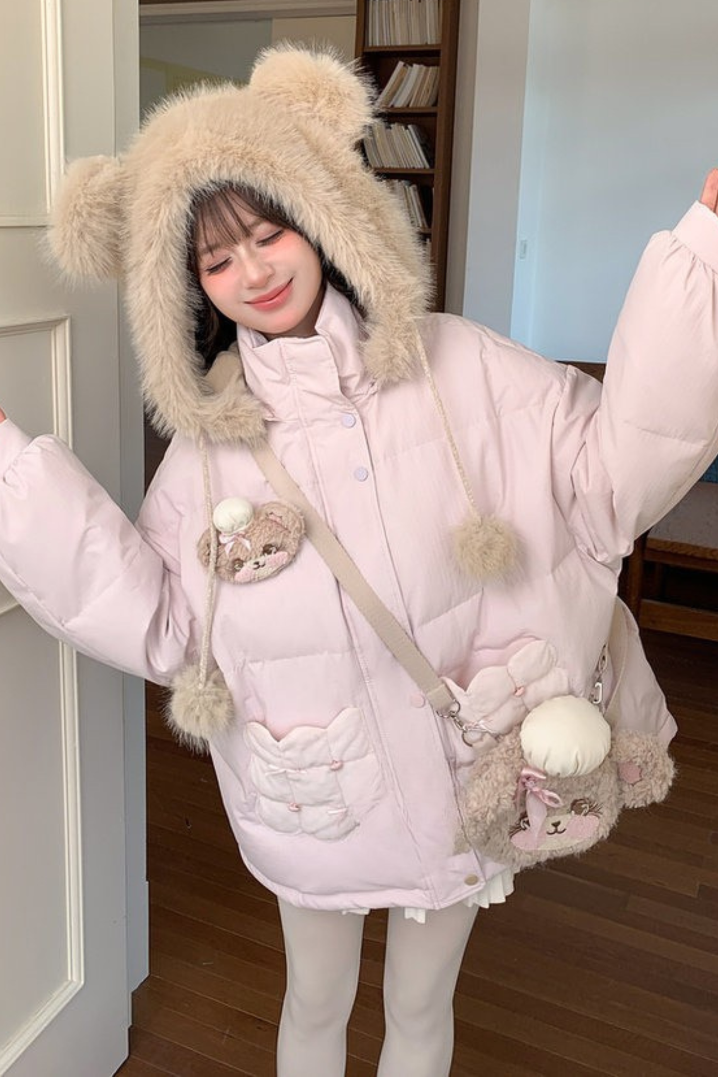 ベアフードスイートダウンジャケット