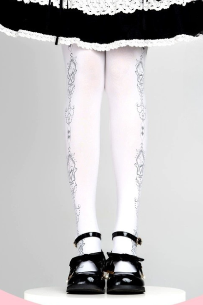 ゴシックガールベルベットロリータタイツ