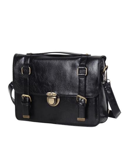 Classic leather satchel bag