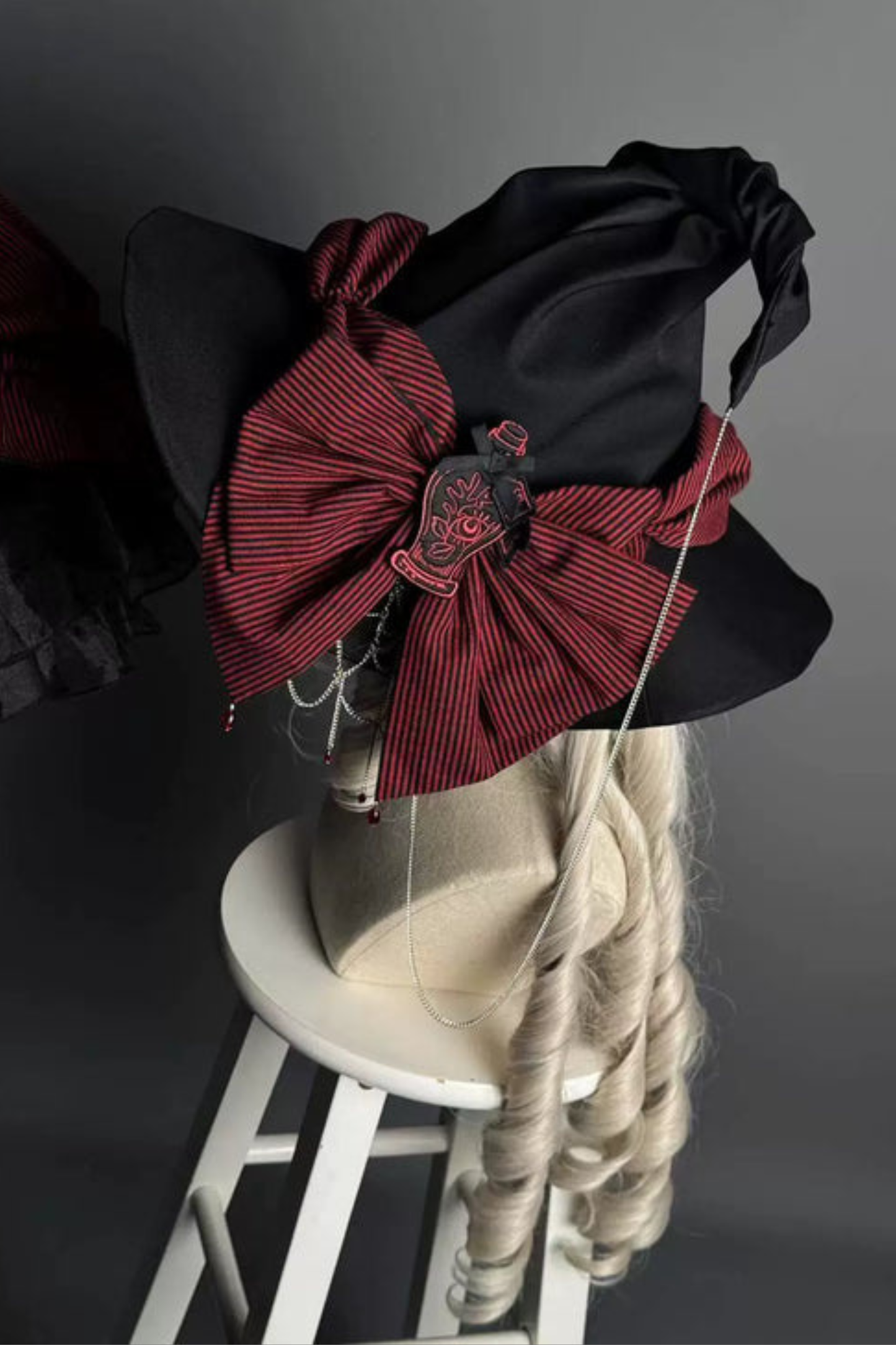 【4月8日予約締切】ゴシックリボンロリータハット+サイドグリップ