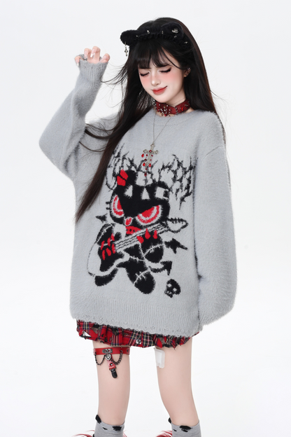 ロックベアルーズクルーネックトップス