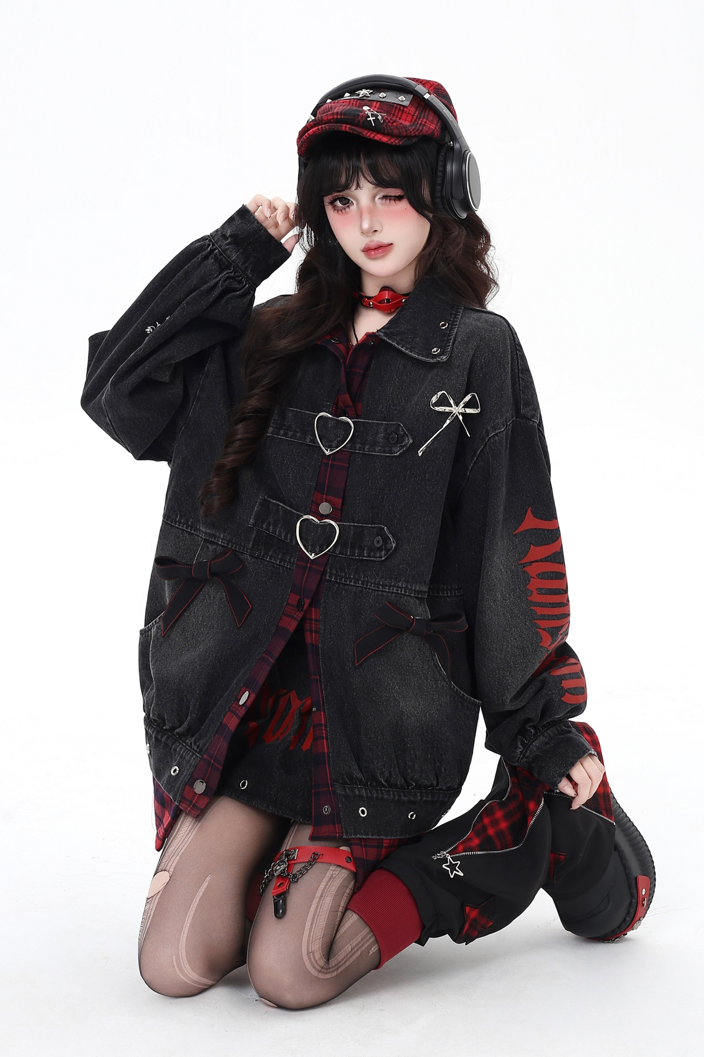 Dark Check Over Jacket