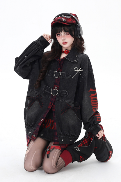 Dark Check Over Jacket