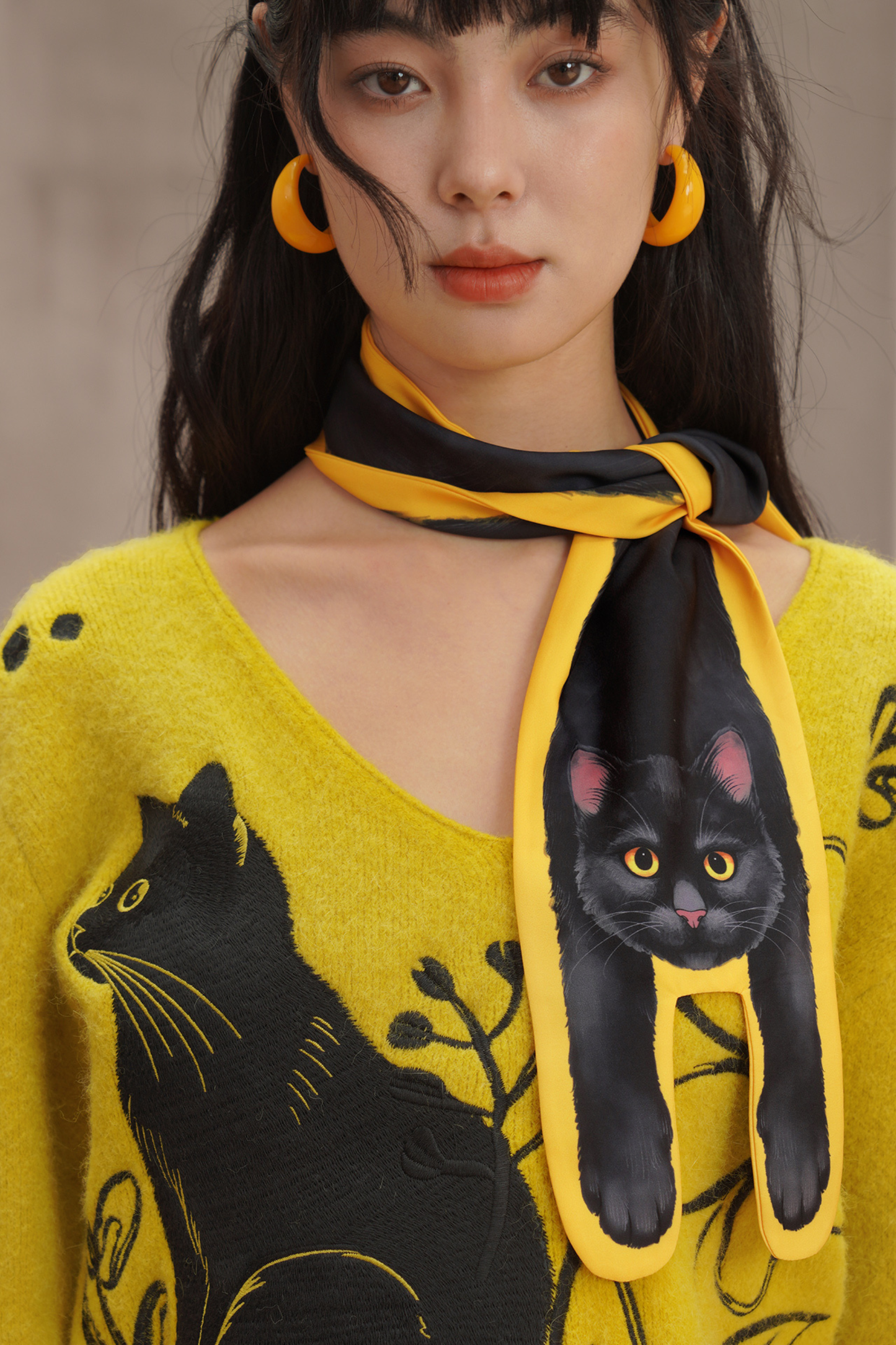 Black Cat Scarf