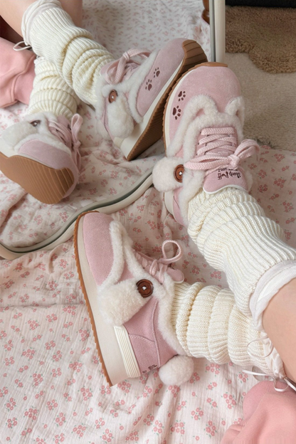 Sheep Puff Plush Running Shoes