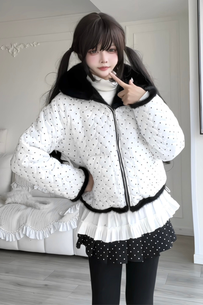 Animal Fur Reversible Zip Jacket