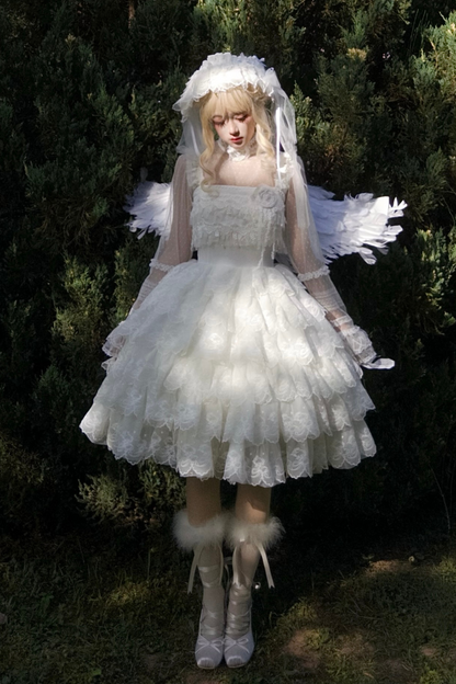 Whitey Tiered Lolita Skirt