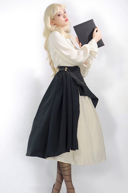 エレガントシャツ+イレギュラースカート
