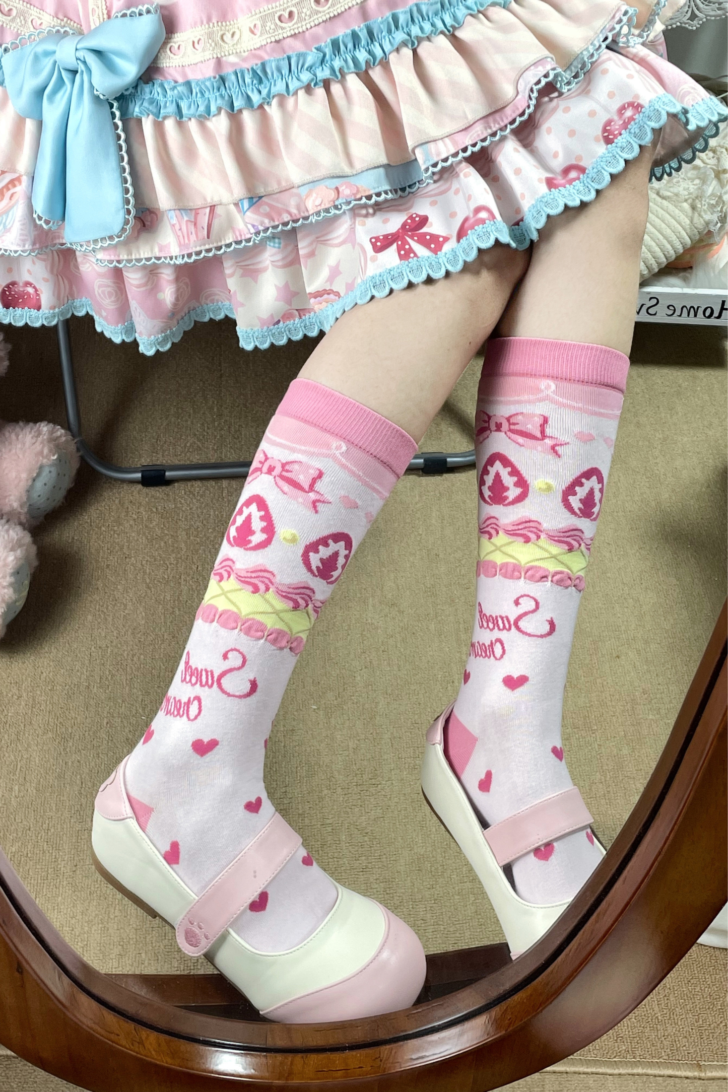 Sweet Lolita Bear Print Socks