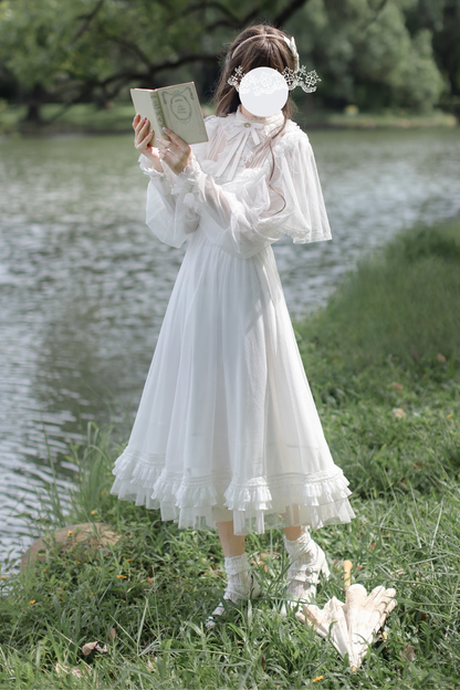 クラシステムエレガントドットガーゼワンピース