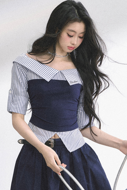 French American Stripe Tops