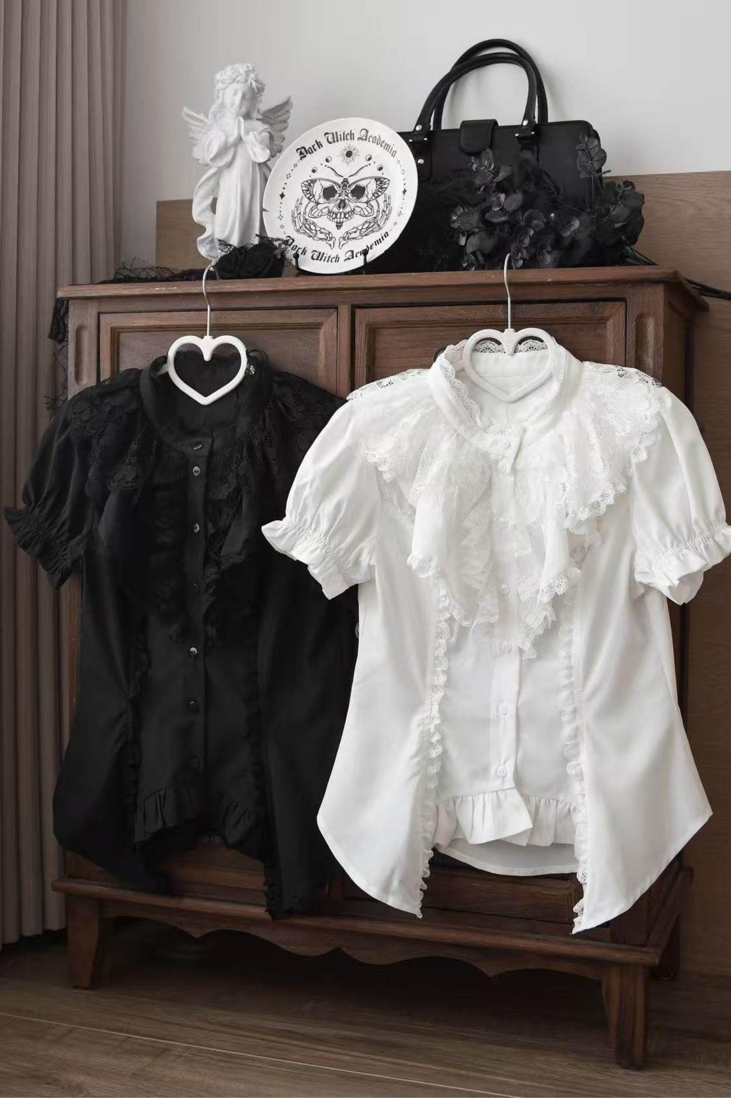 フリルゴシックロリータブラウス+フラワーカラー