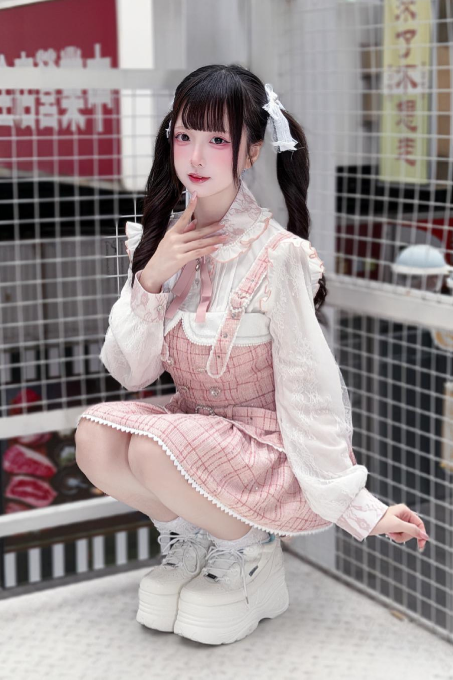 Lace Ruffle Fleece Shirt