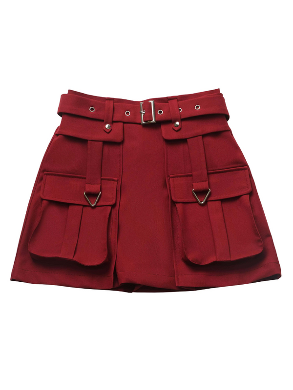 スリーカラーアメリカンガールキーネックキャミソール + カーゴスカート