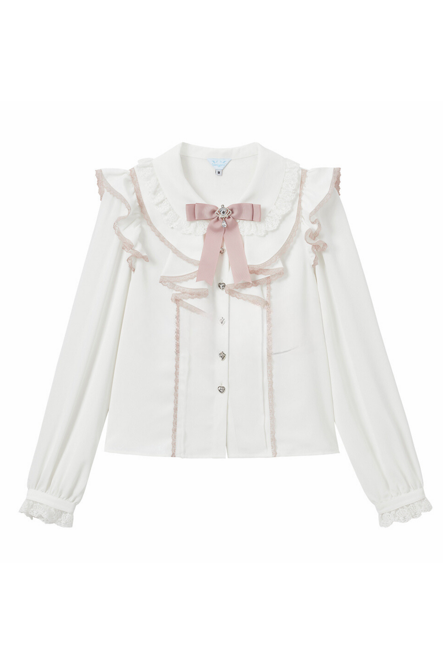 Sweet frill ribbon blouse