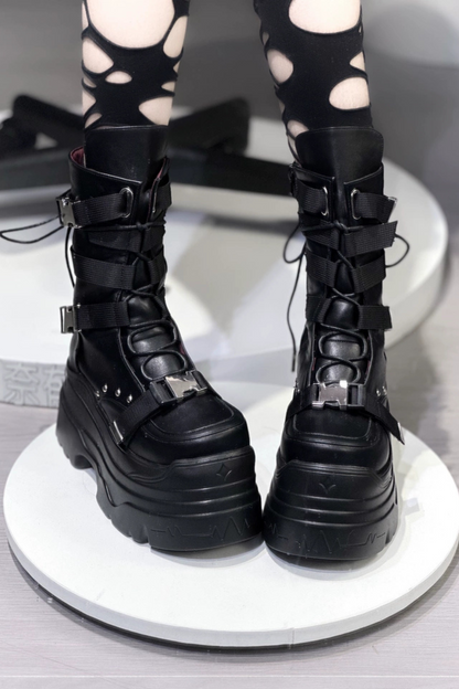 Cyber Academy Subculture Thick Soled Boots