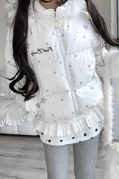 Y2K Fur Hooded Down Jacket