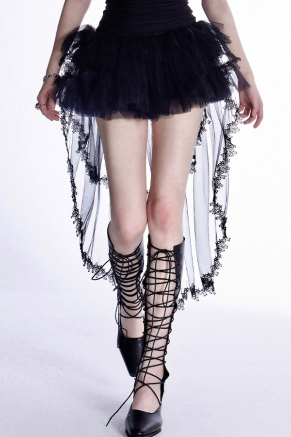 スパンコールトップス＋メッシュAラインスカート