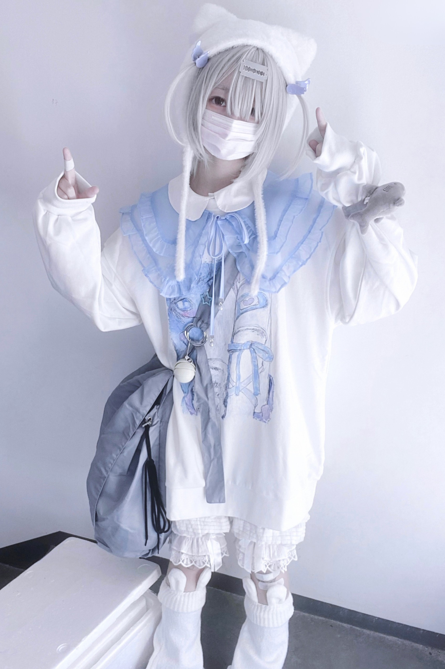 【天使界隈】ホワイトバードアクアルーズスウェットワンピース