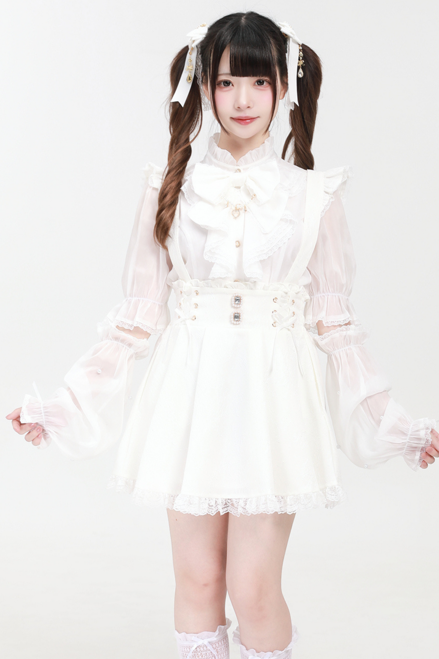 Mass Production Mine Beaded Sleeve Shirt