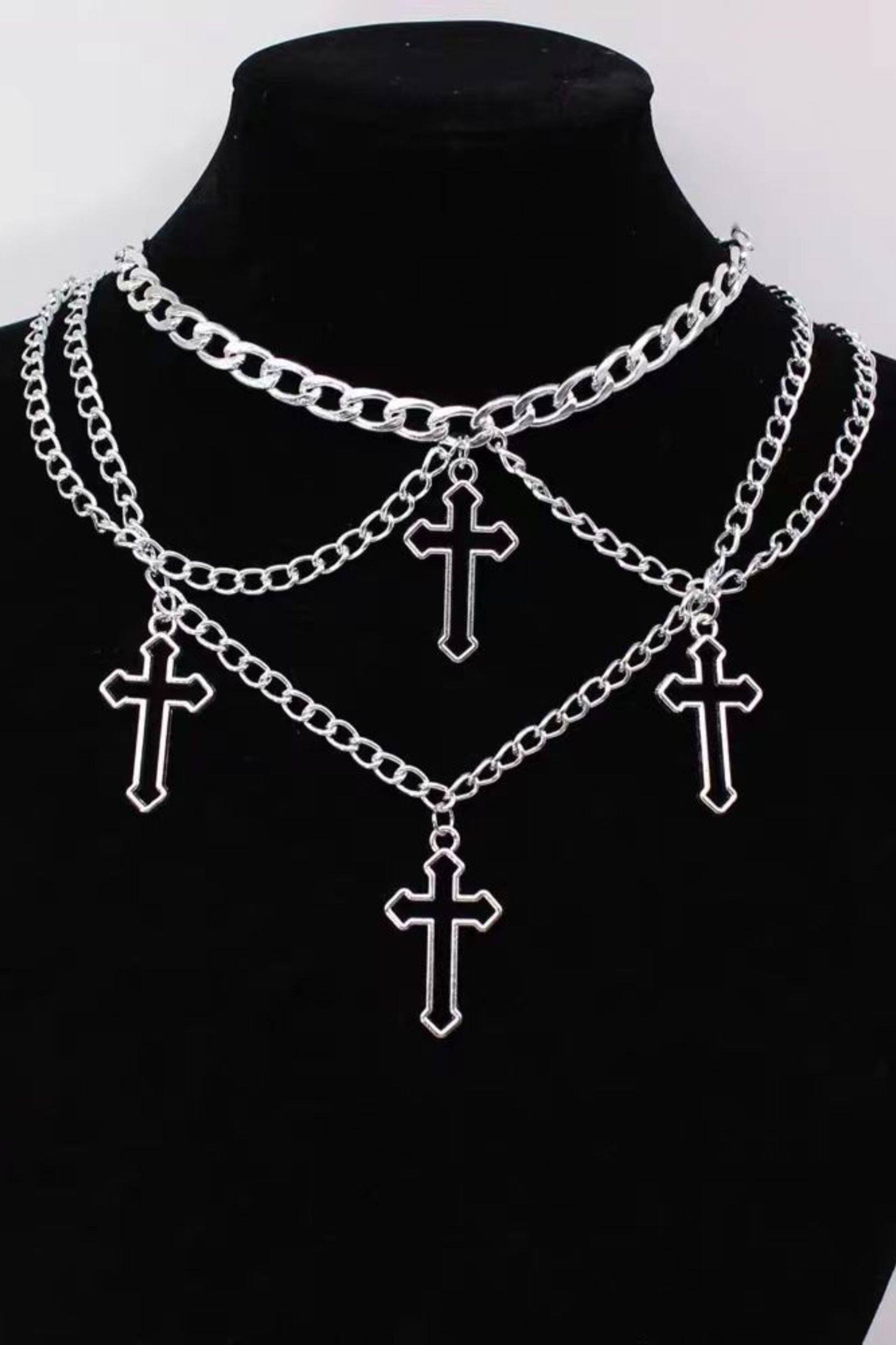 ゴシッククロスチョーカーネックレス