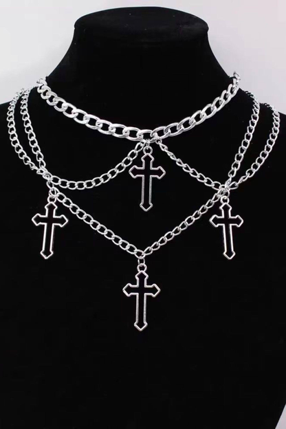 ゴシッククロスチョーカーネックレス