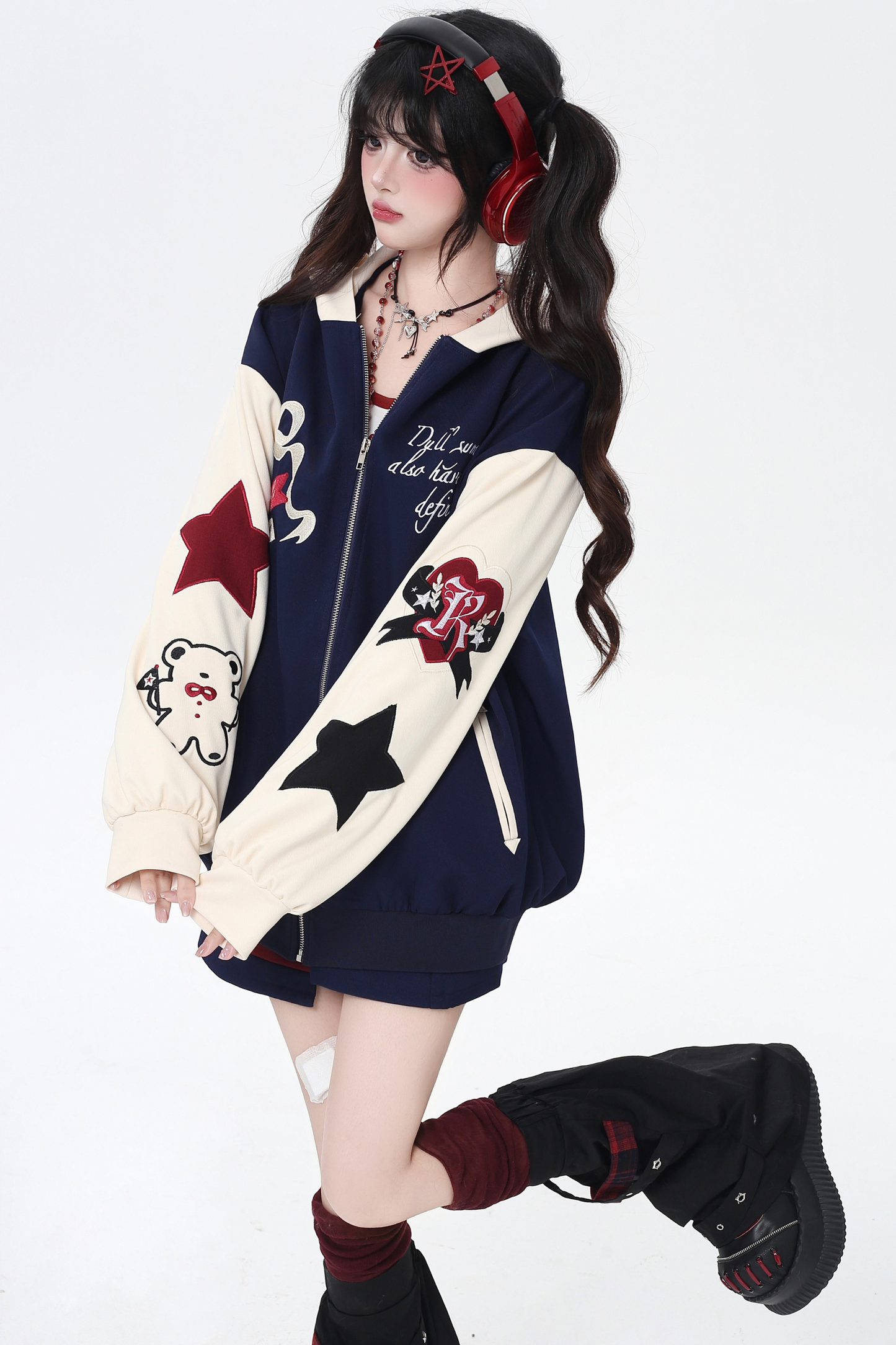 コントラストレトロアメリカンジャケット