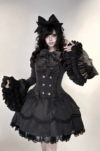 Dark Gothic Dress + Sleeves + Headband
