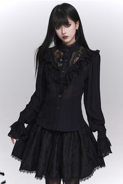 Mode Dark Ghost Girl Blouse
