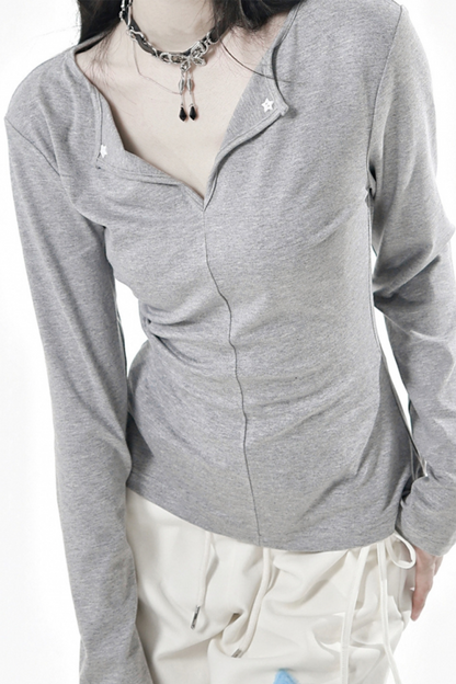 ステッチウエストベーシックトップス