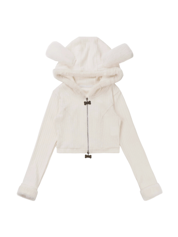 ピュア３Dドッグ耳ニットジャケットバルーンベストスカートスペシャルセット