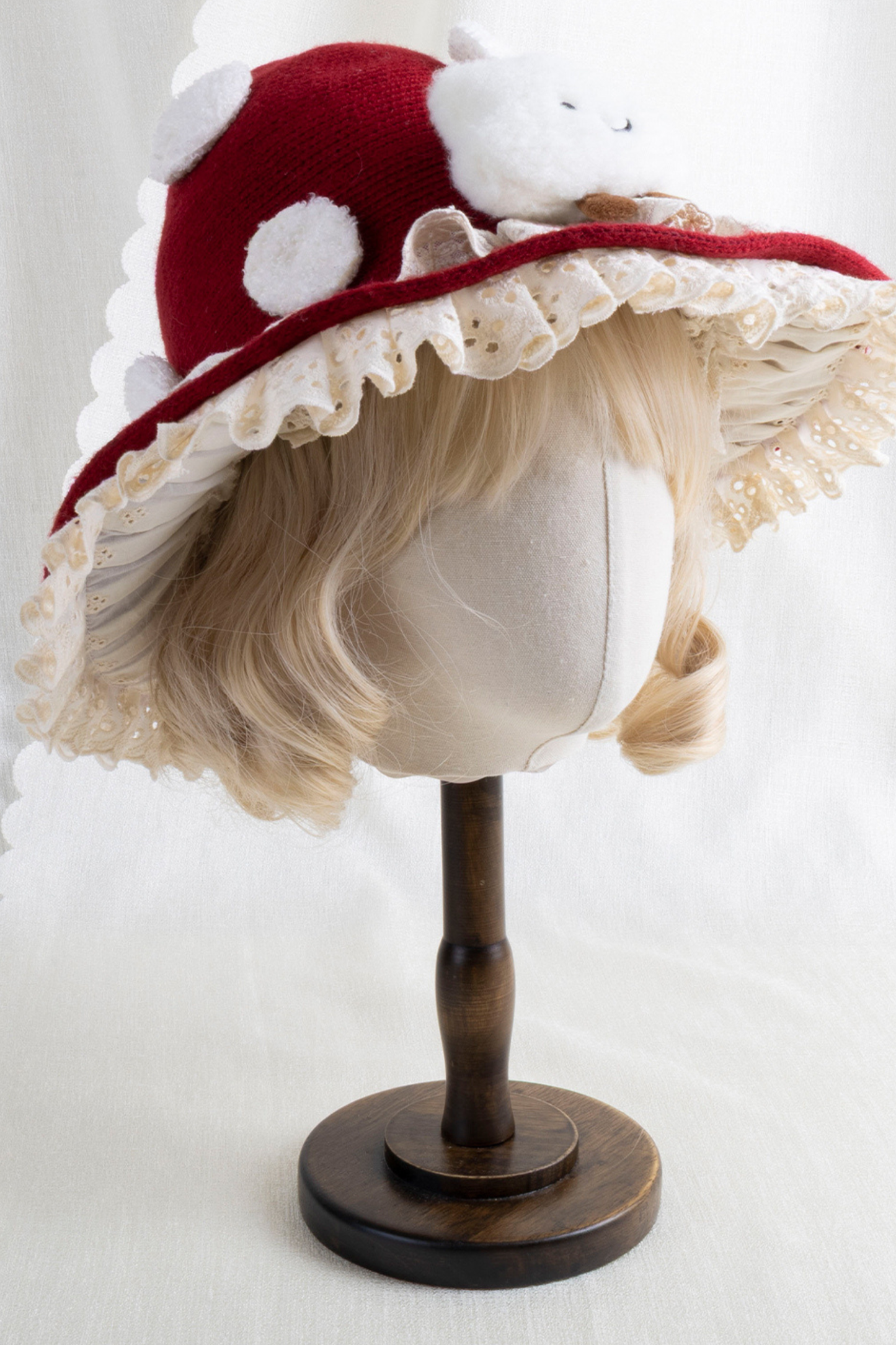 ダークレッドロリータハット