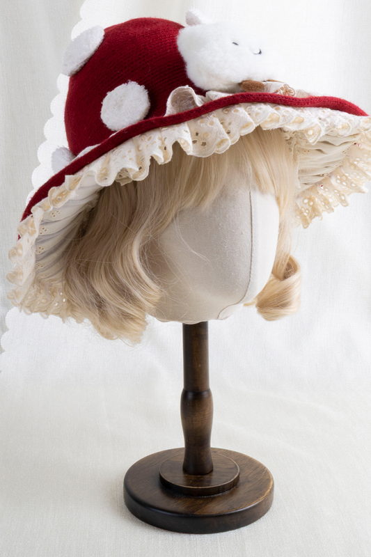 ダークレッドロリータハット