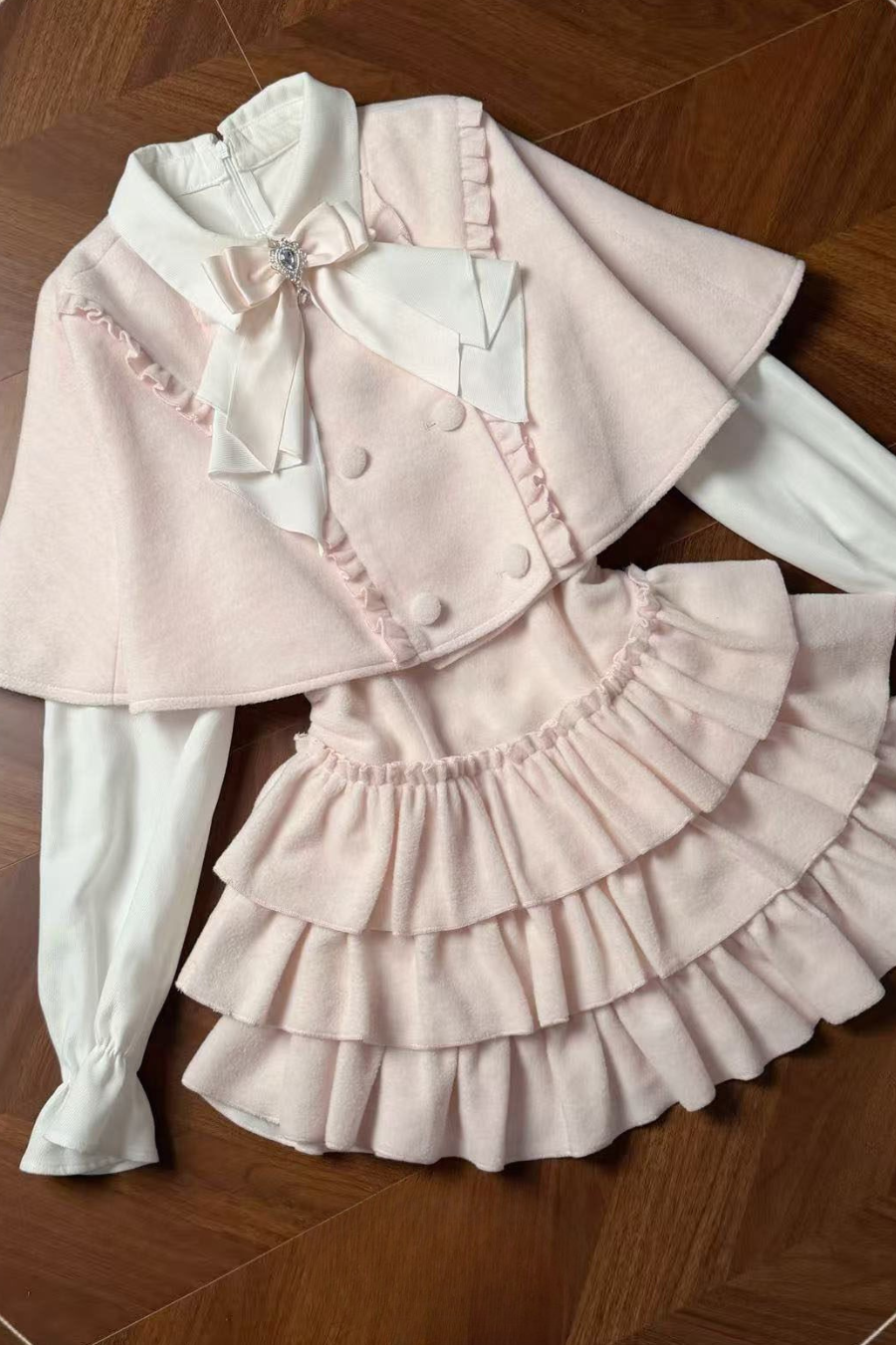 ガーリーエレガントドレス+ケープ