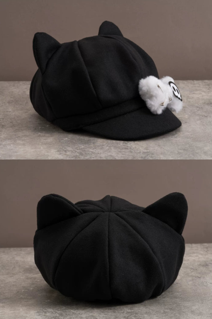 スケルトンボーンキャットイヤーハット