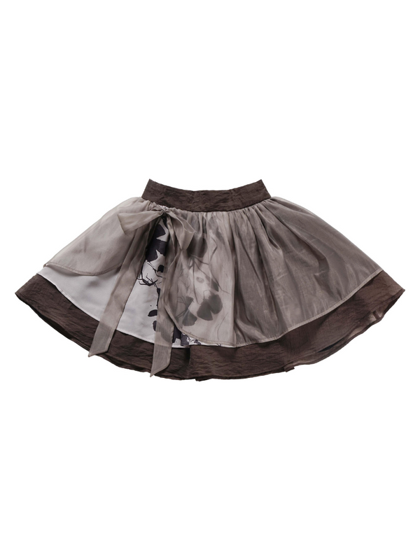 Endless Summer New China Dark Color Suspender Top Skirt Sheer Jacket