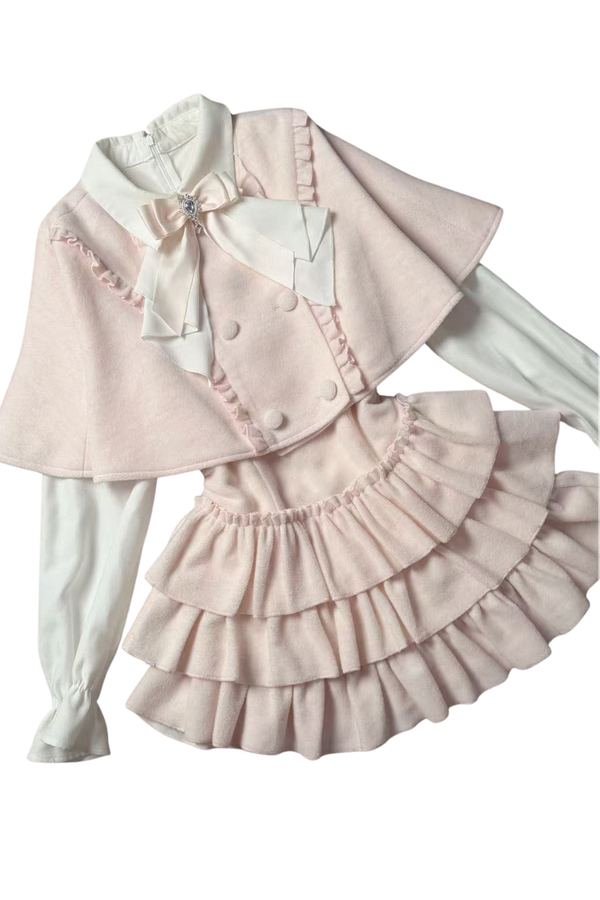 ガーリーエレガントドレス+ケープ