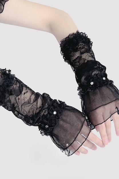 Lace Rhinestone Sleeve