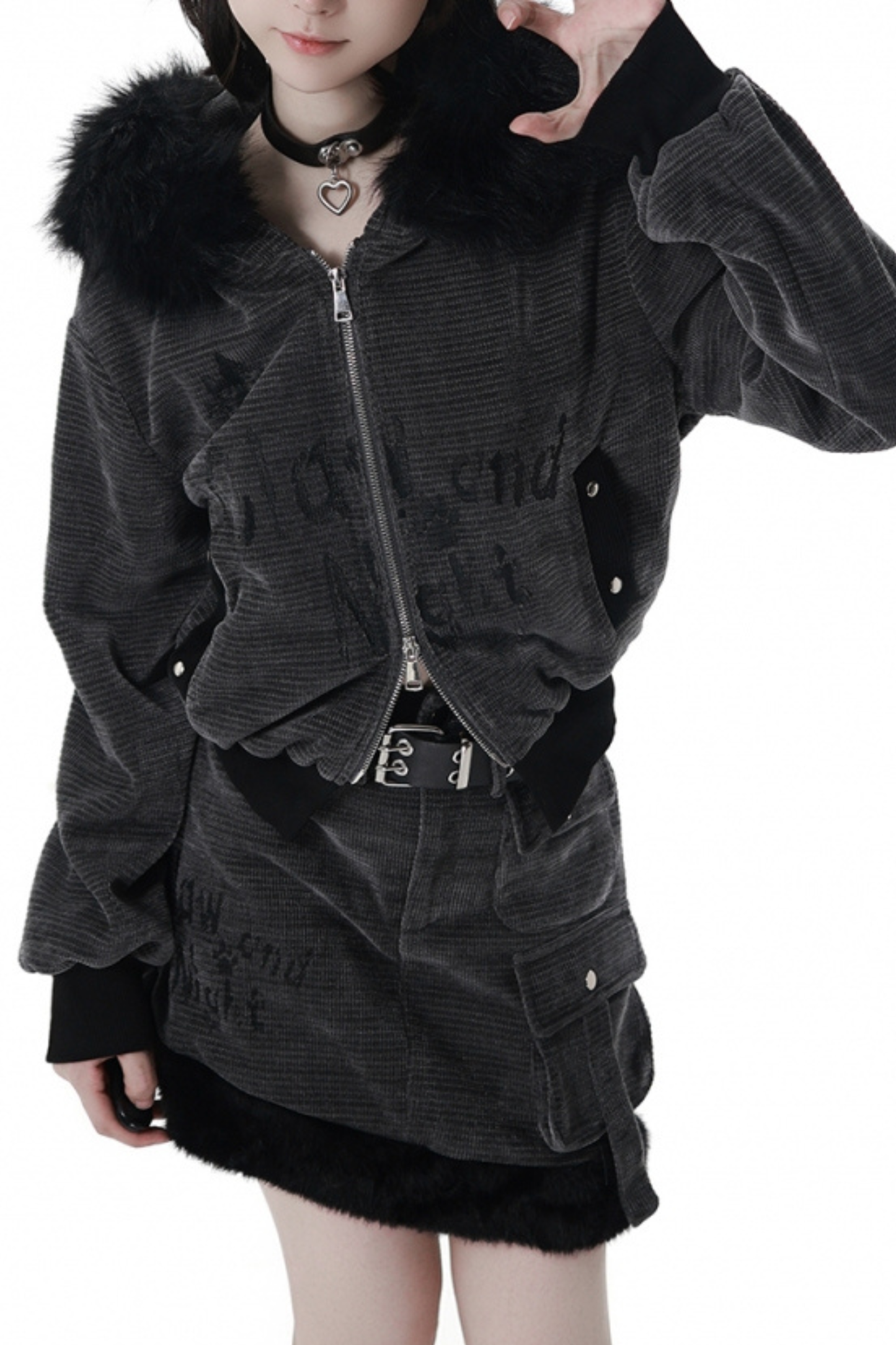 リトルウルフファージャケット+アシメスカート+レッグカバー