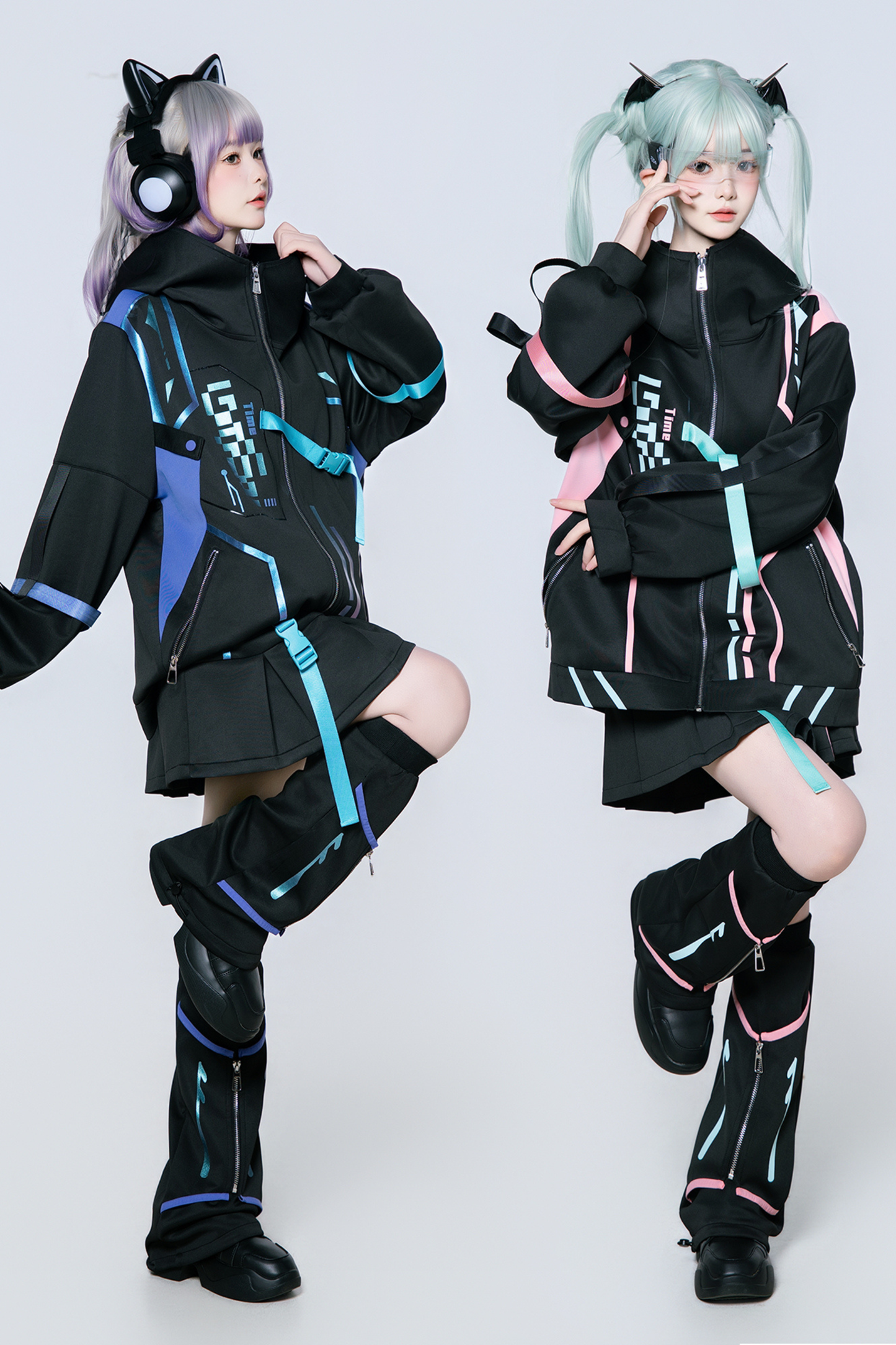 オーバーロードアニメガールジャケット+スカート＋レッグカバー