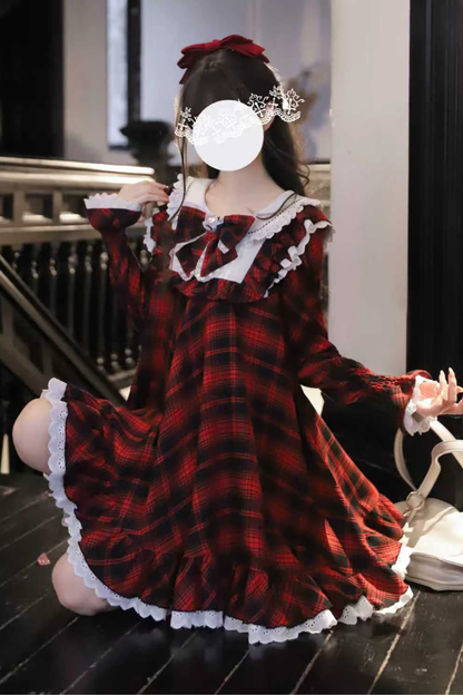 ベリームースガーリーチェックドレス