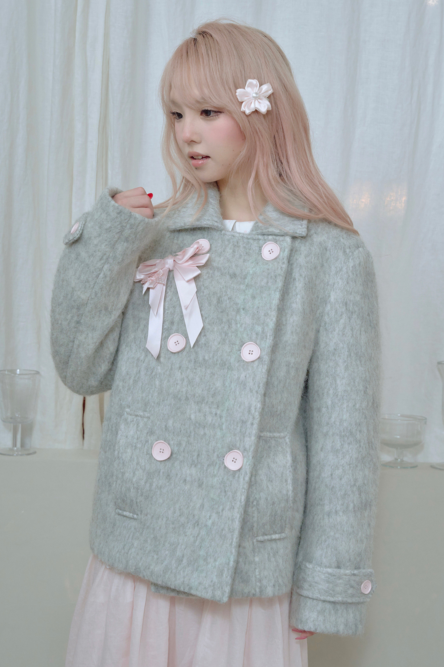 Sweet Double-Breasted Short Coat