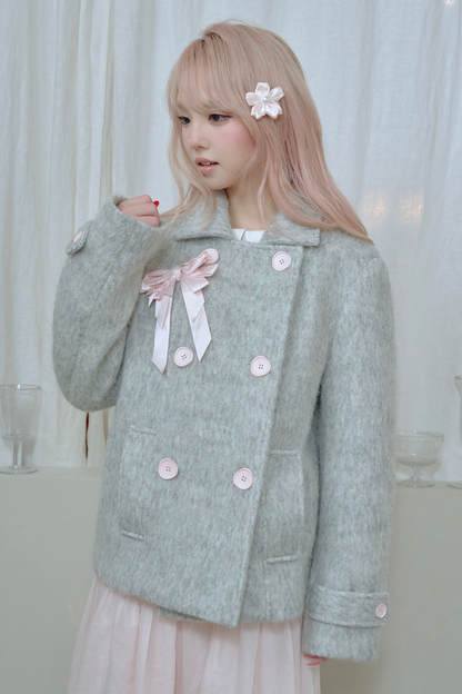 Sweet Double-Breasted Short Coat