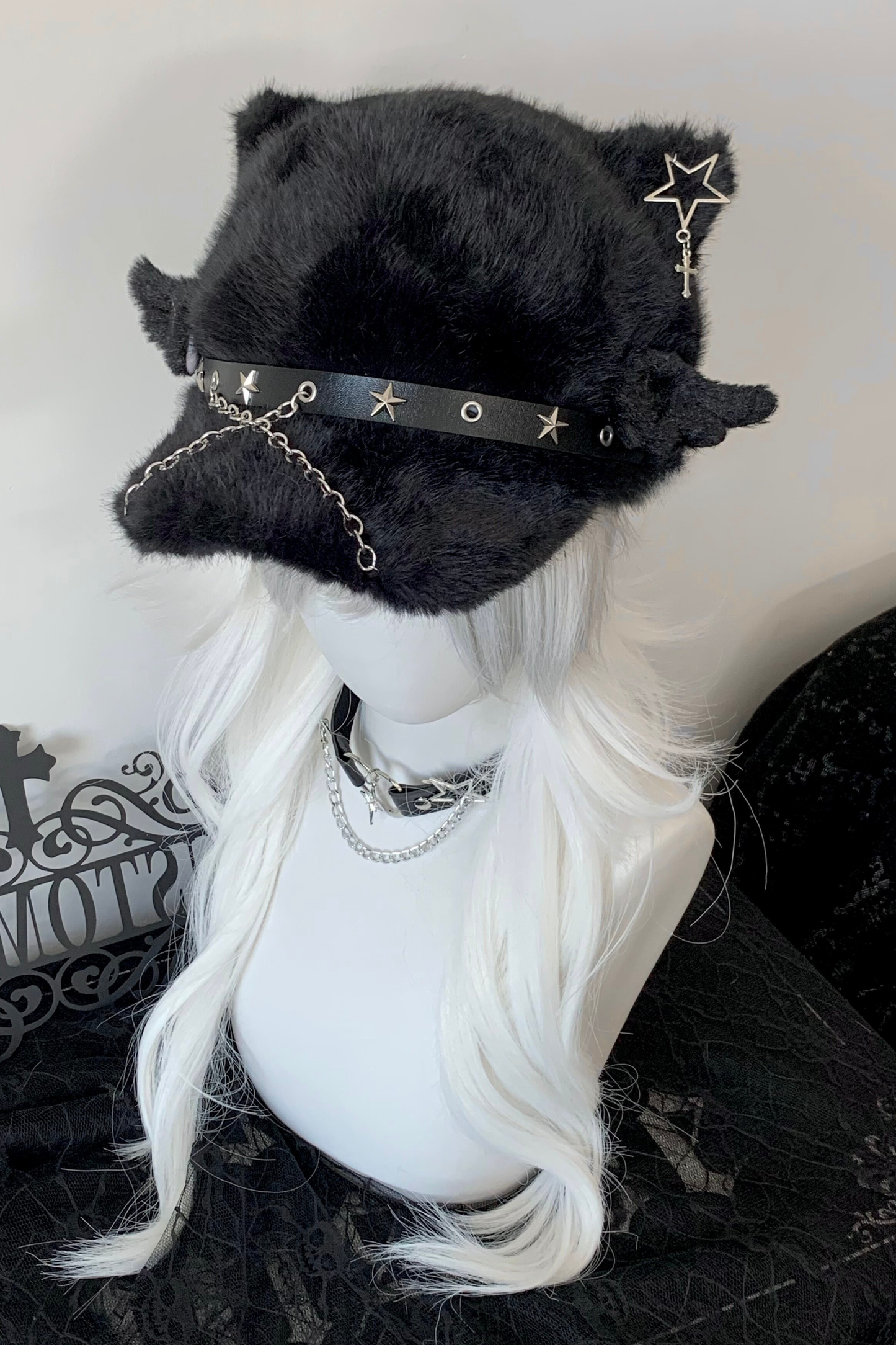 猫耳ファーハット