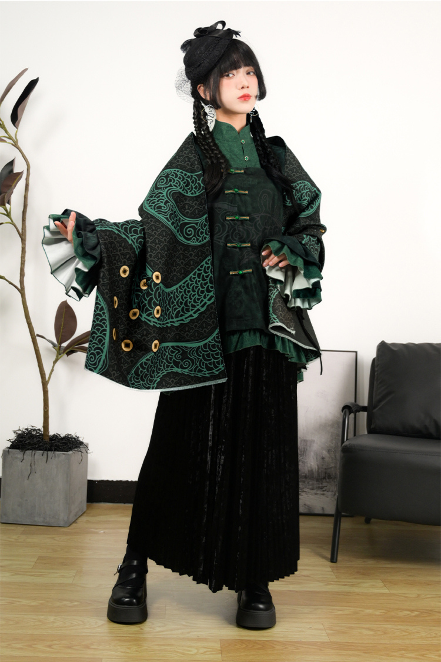 Ethnic China Print Shawl