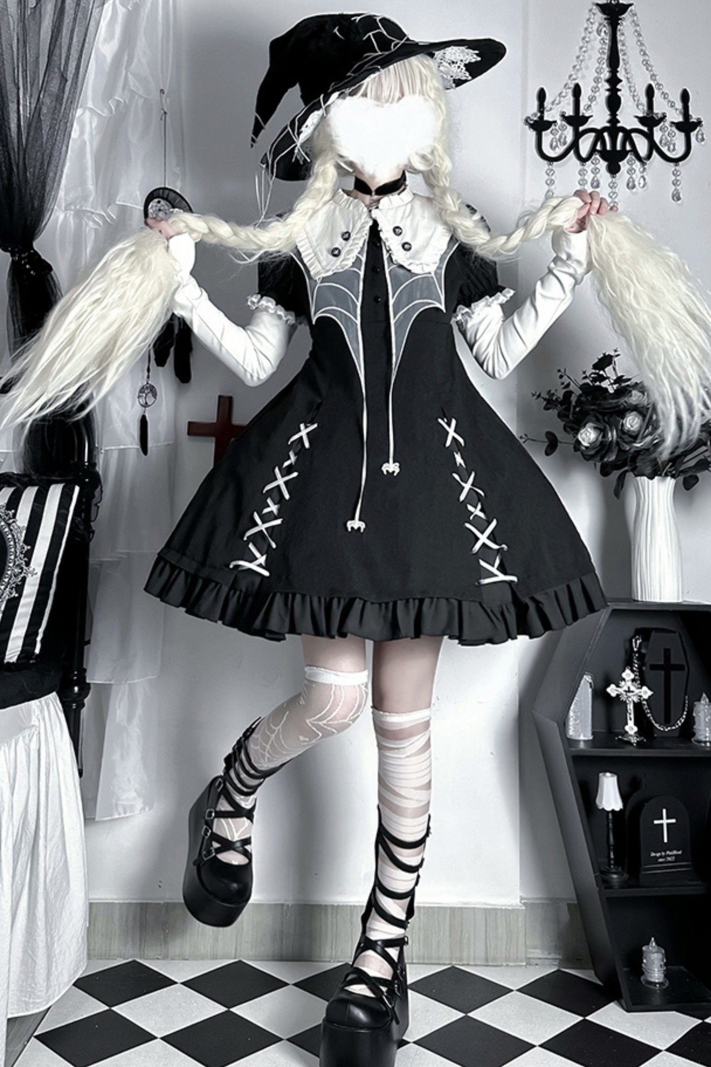 Maid Gothic Punk Style Dark Lolita Dress