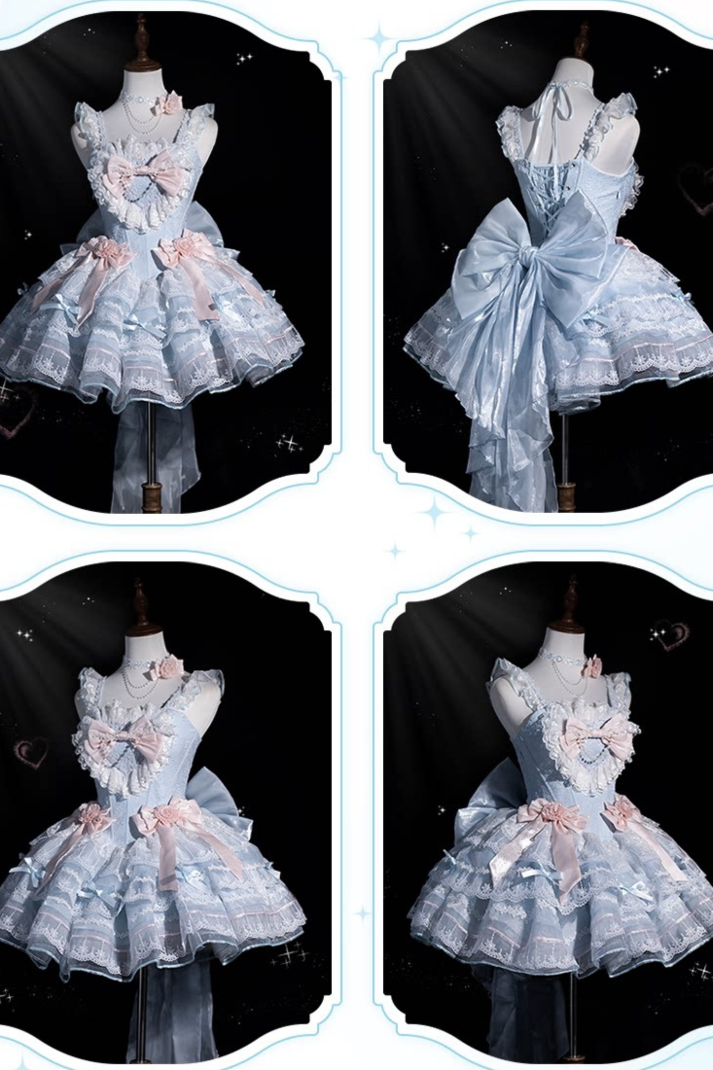 Light Sweet Lolita Jumper Skirt + Hat + Hairband