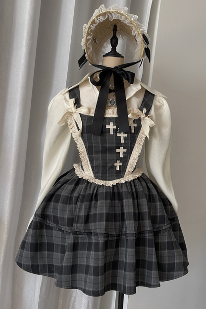 Doll Check Suspender Dress