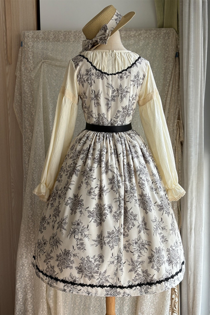 スケッチワイルドローズエレガントロリータドレス